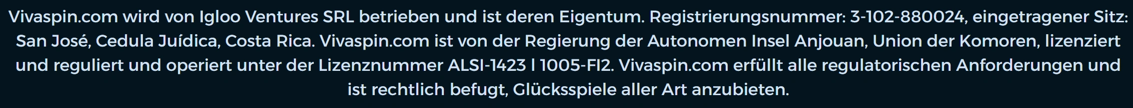 VivaSpin Casino Sicherheit und Lizenzen