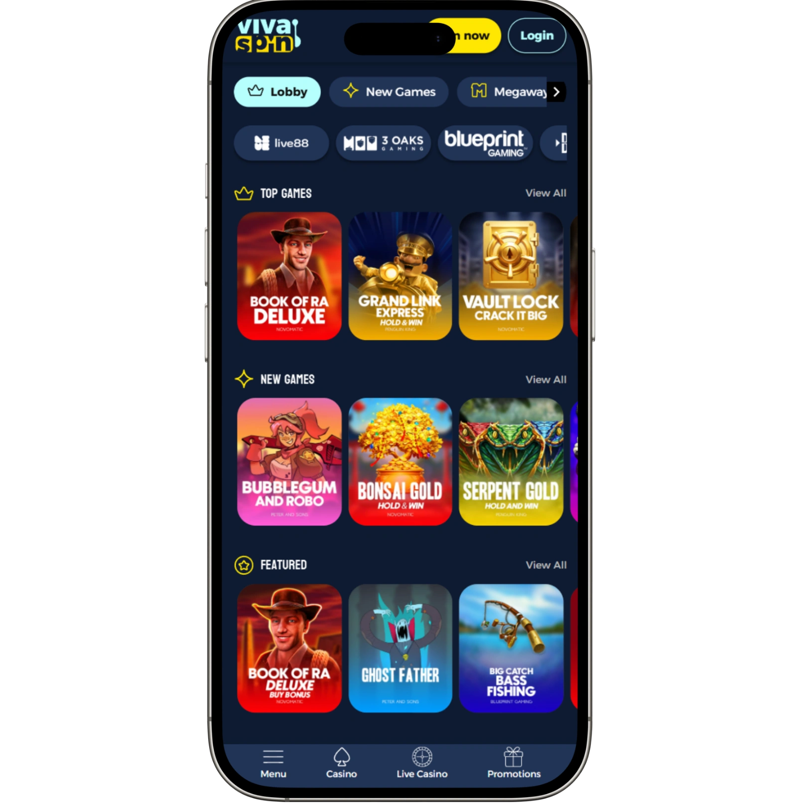 VivaSpin Casino Mobile Erfahrung