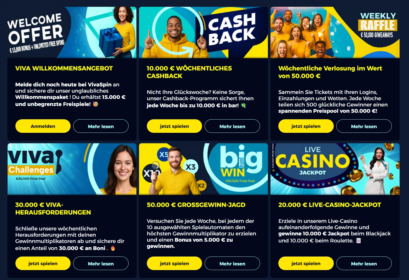 VivaSpin Casino Bonus und Promotionen